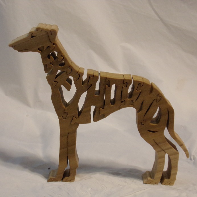Wood Greyhound Puzzle For Sale