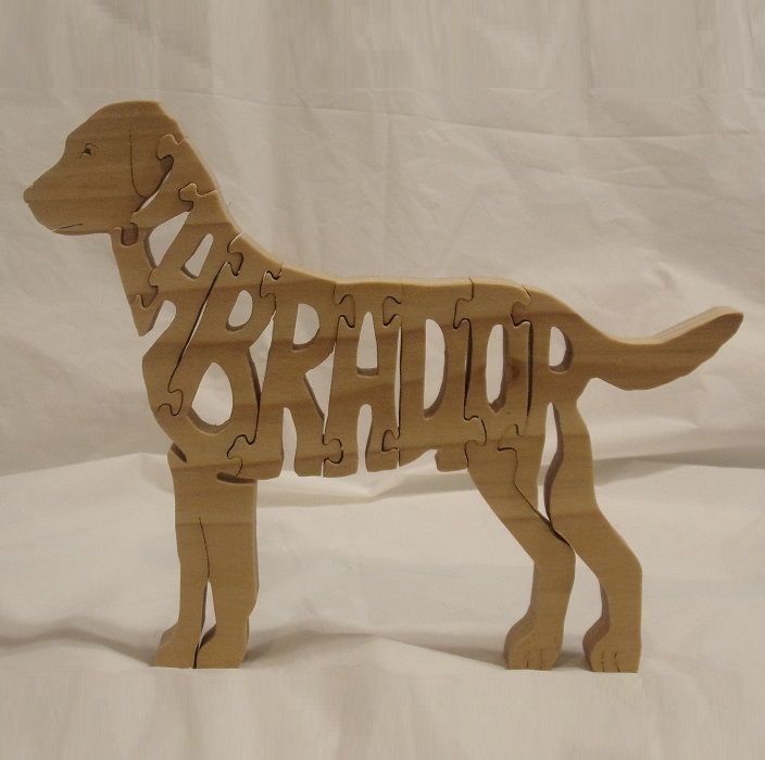Wood Labrador Puzzle For Sale