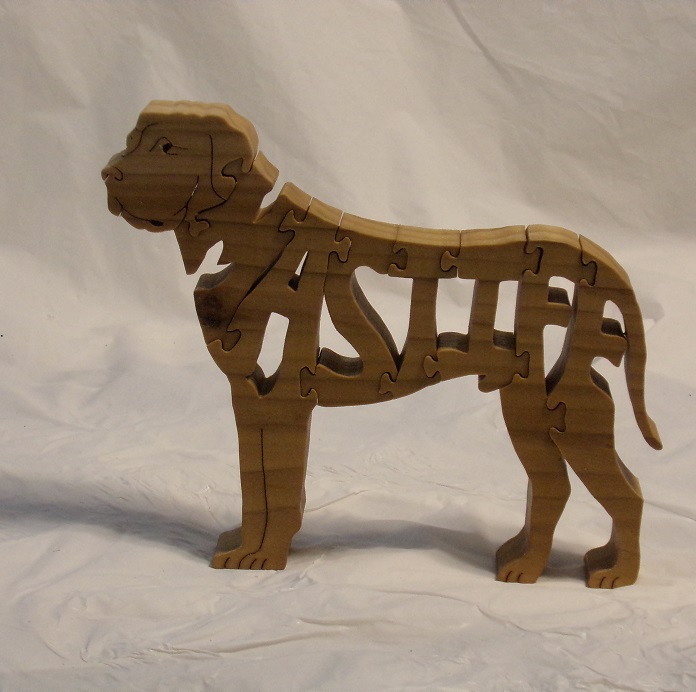 Wood Mastiff Puzzle For Sale