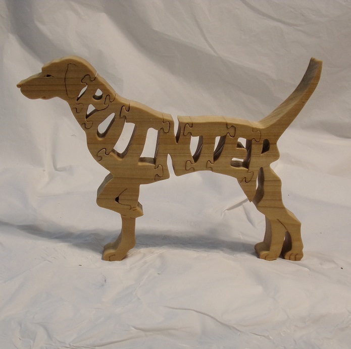Wood Pointer Dog Puzzle For Sale