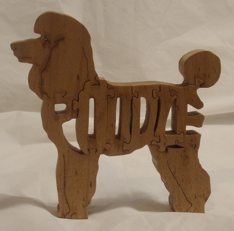 Wood Poodle Puzzle For Sale