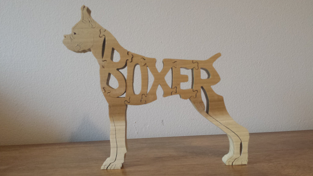 Wood Boxer-cropped Puzzle For Sale