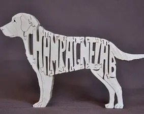 Wood Champagne Labrador Puzzles For Sale