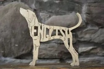 Wood English Hound Puzzle For Sale