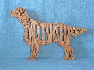 Wood English Setter Puzzle For Sale