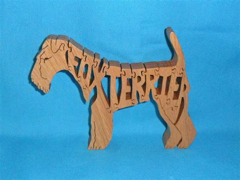 Wood Fox Terrier Puzzle For Sale