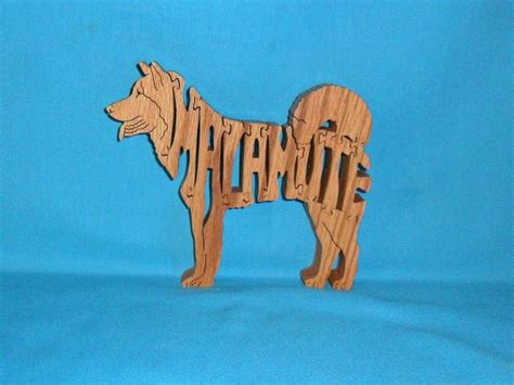 Wood Malamute Puzzle For Sale