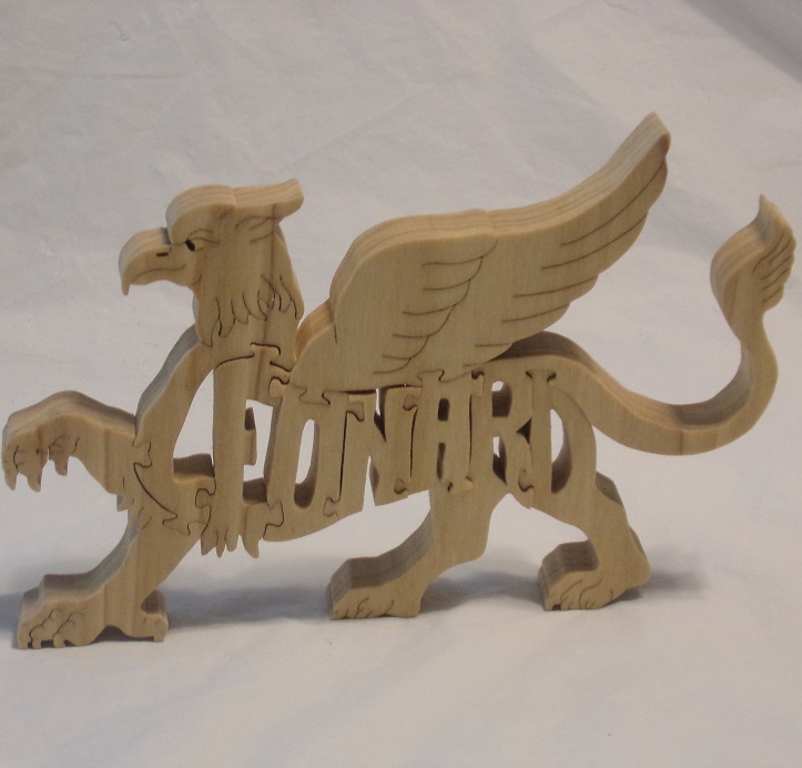 Custom Name Wood Griffin Puzzles and gifts For Sale