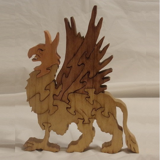 Wood Griffin Puzzle For Sale