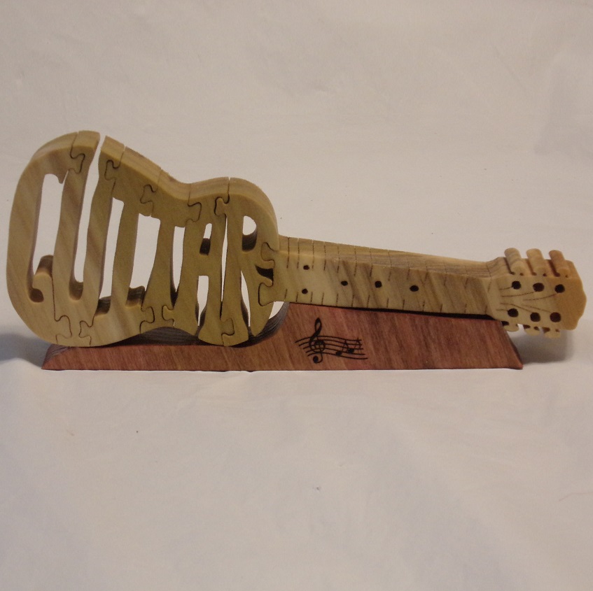 Wood Acoustic Guitar Puzzle