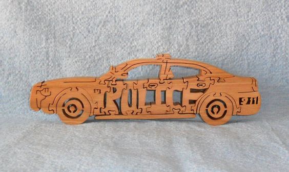 Hand Made Police Car Puzzles For Sale
