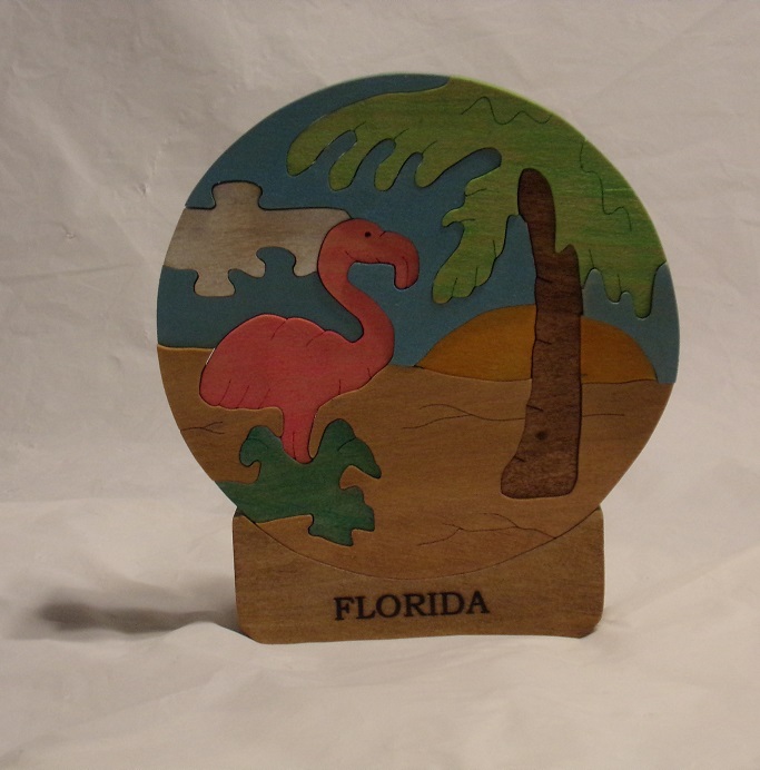 Wood Florida Globe Puzzles For Sale