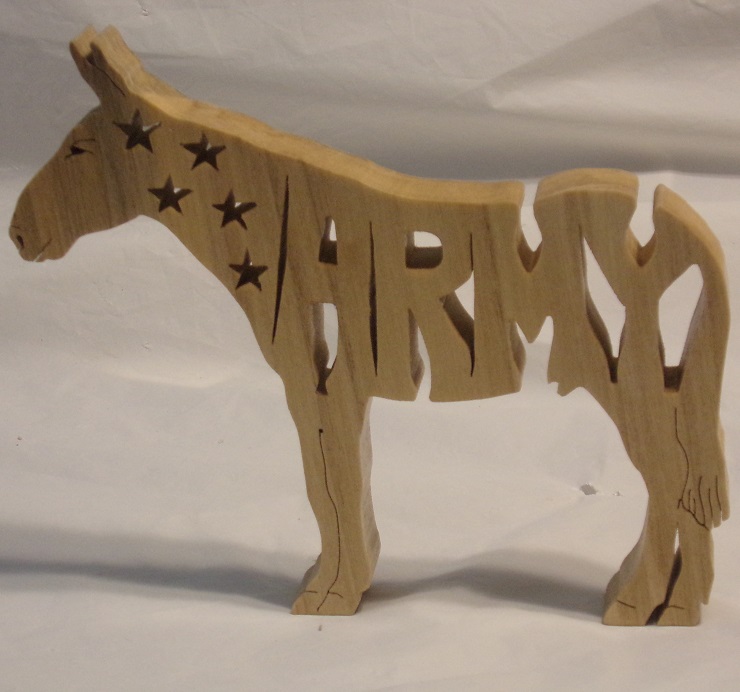Military Appreciation Gifts | Wood US Army Mascot For Sale