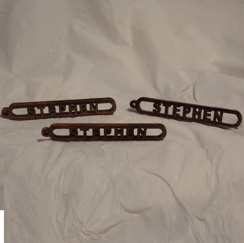 Assorted Wood Key Fobs  For Sale