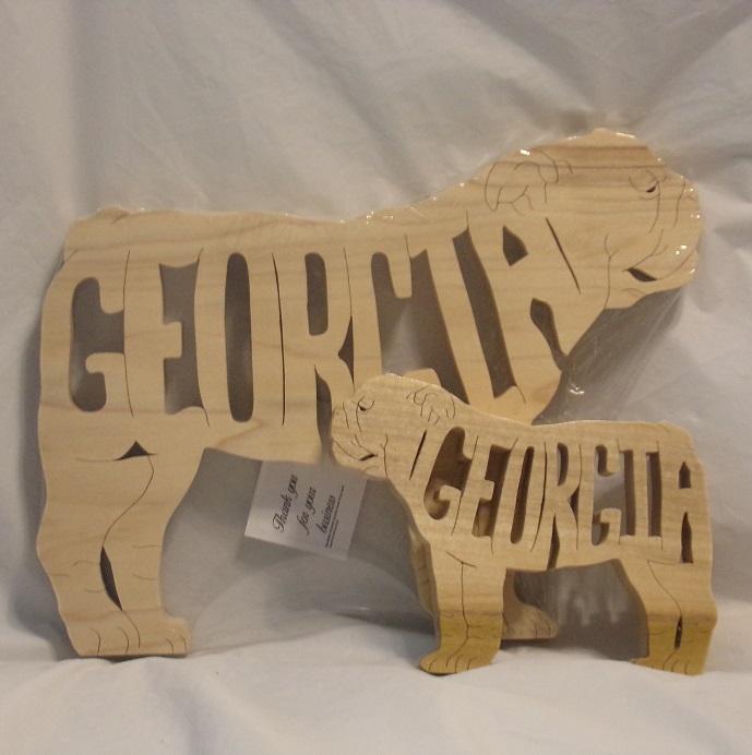 Custom Oversized Bulldog Georgia Statuettes and gifts For Sale