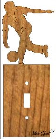 Wood Bowling Light Switch Plate For Sale