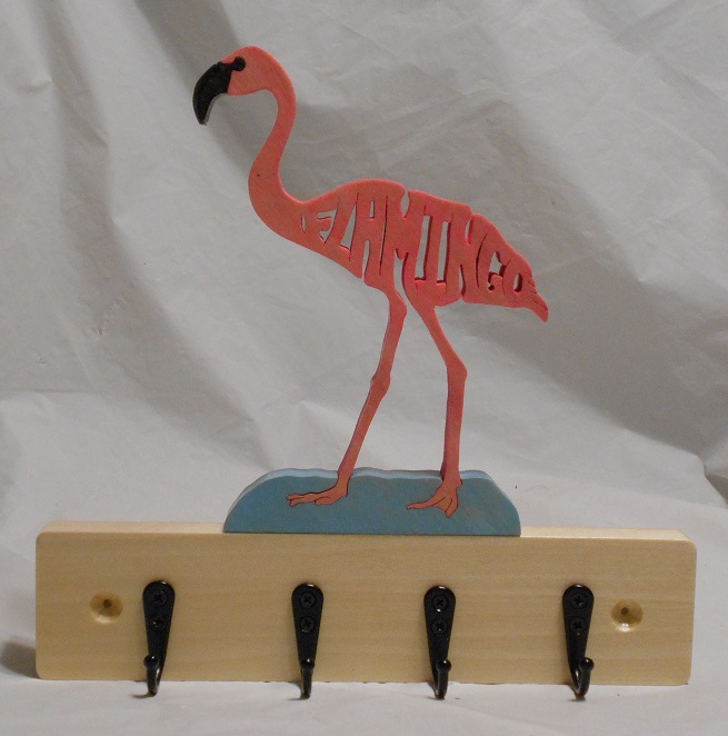 Flamingo Wood Wall Hangers For Sale