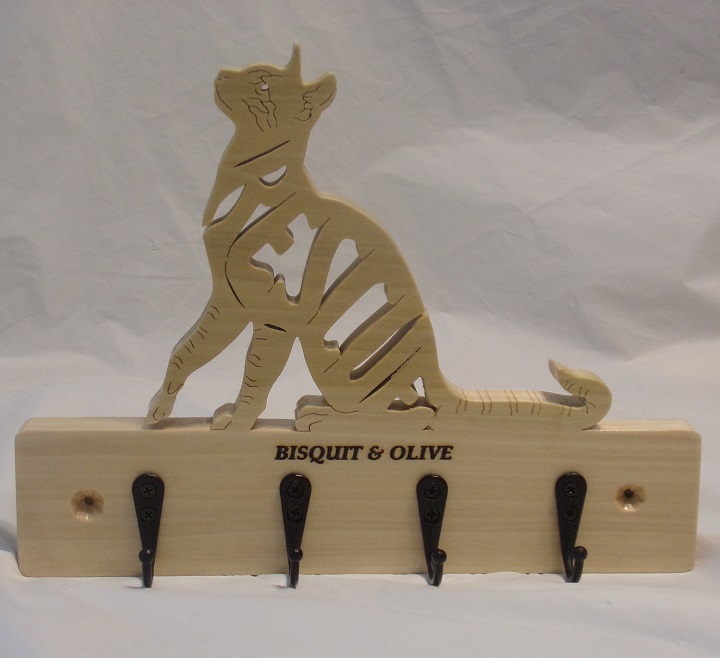 Tabby Cat Wood Wall Hangers For Sale