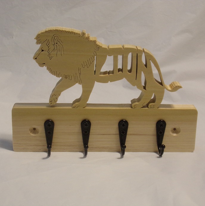 Lion Wood Wall Hangers For Sale