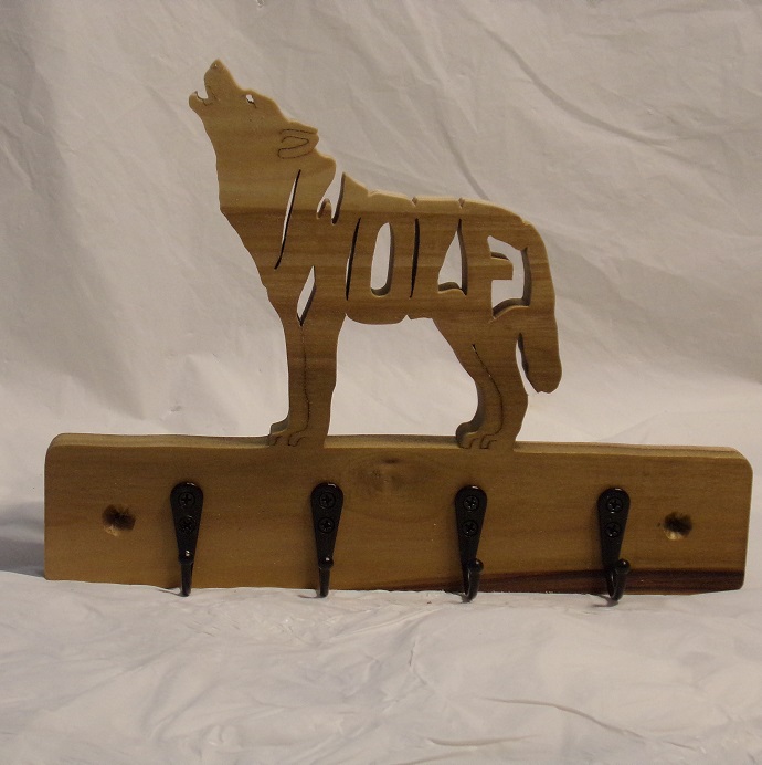 Wolf Wood Wall Hangers For Sale