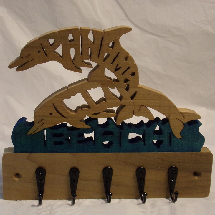 Panama City Beach Dolphins Wood Wall Hangers For Sale