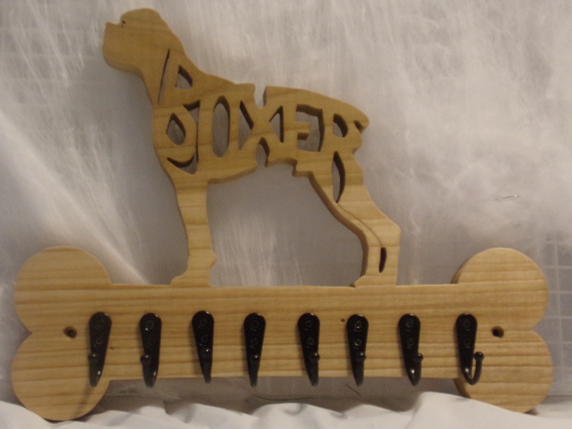 Custom Boxer Wood Key Holders For Sale