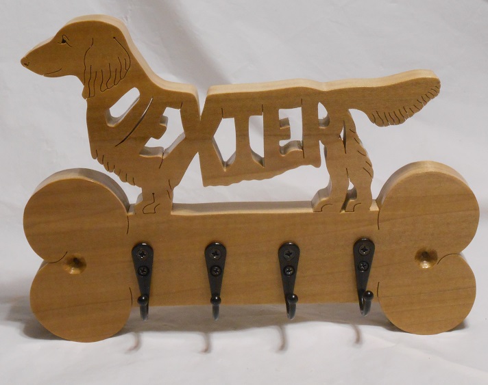 Custom Name Dachshund Wood Wall Hangers For Sale