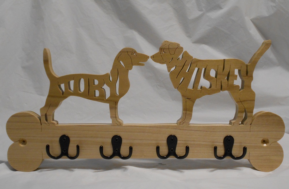 Custom Dachshund and Mixed Breed Wood Wall Hangers For Sale