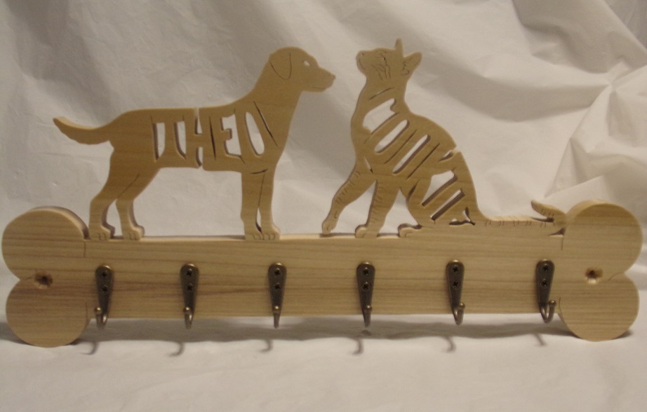 Custom Name Multiple Animals Wood Wall Hangers For Sale