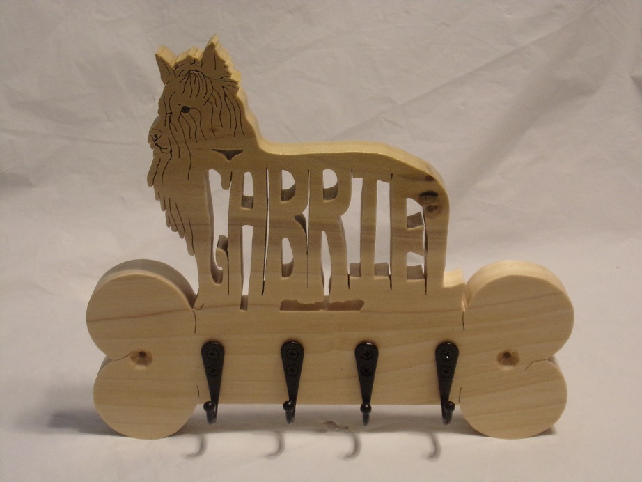 Custom/personalized Name Yorkie dog breed Wood Wall Hangers For Sale