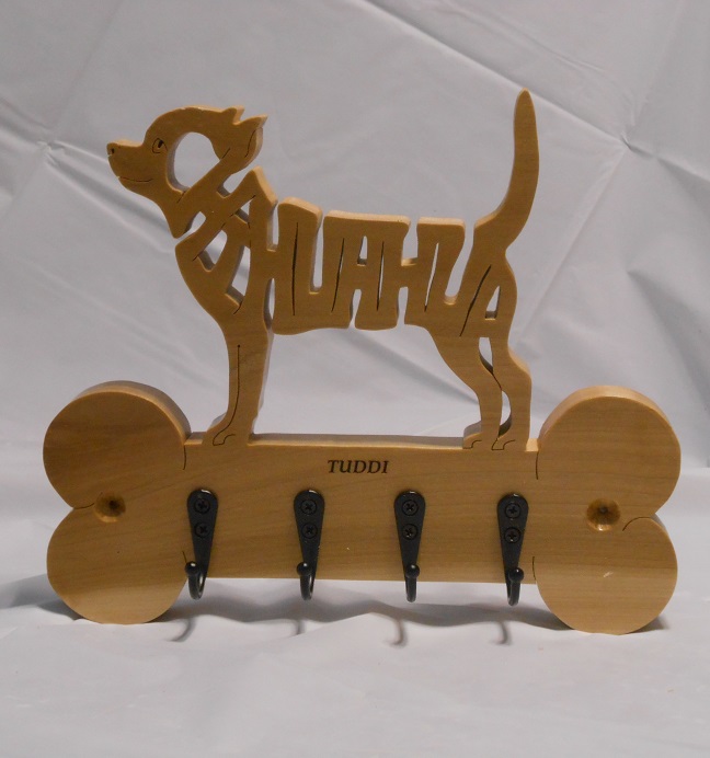 Custom Name Chihuahua Wood Wall Hangers For Sale