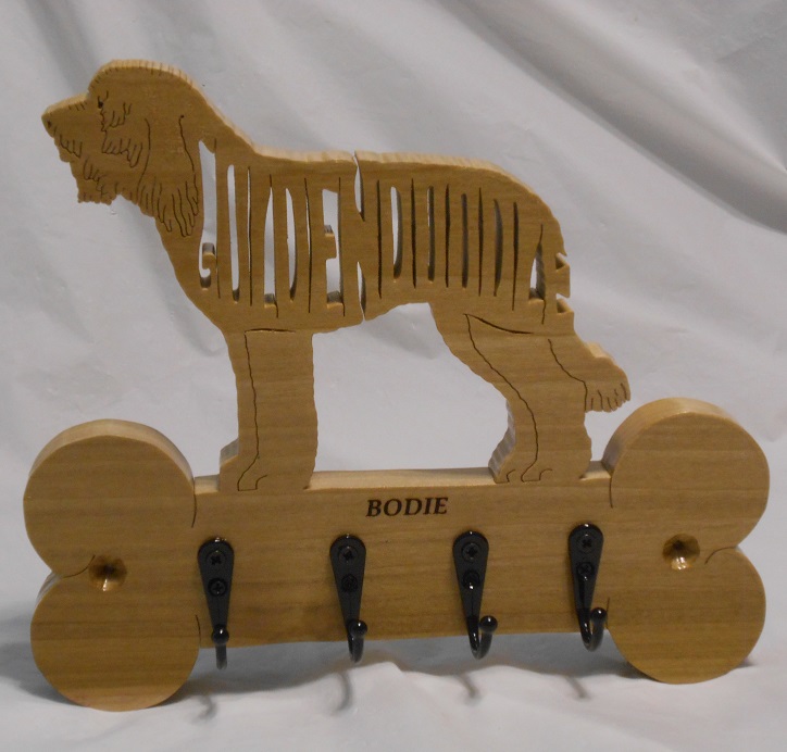 Custom Engraved Golden Doodle Wood Wall Hangers For Sale