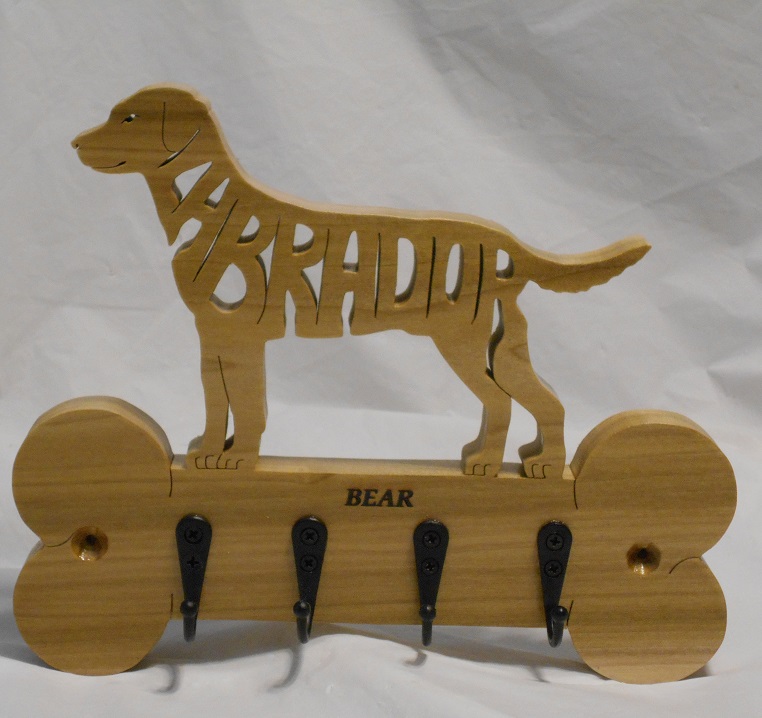 Custom Name Engraved Labrador dog breed Wood Wall Hangers For Sale