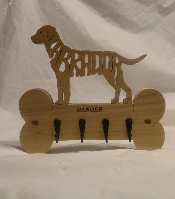 Custom Name Engraved Labrador dog breed Wood Wall Hangers For Sale