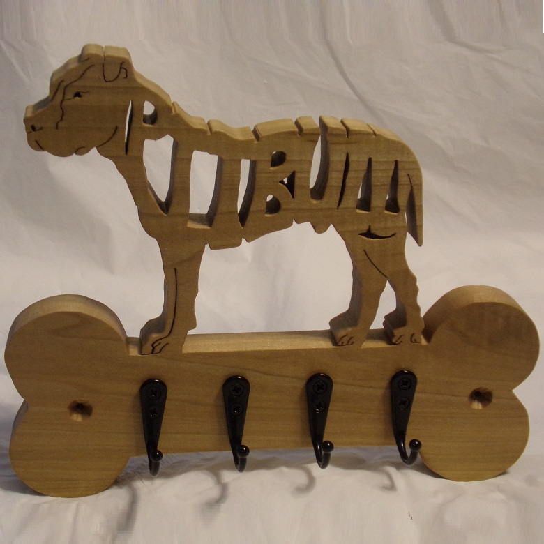 Pitbull Wood Wall Hangers For Sale