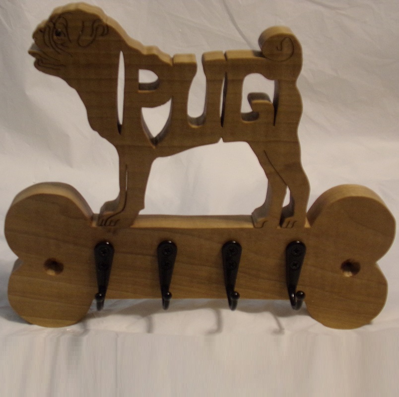 Pug Wood Wall Hangers For Sale